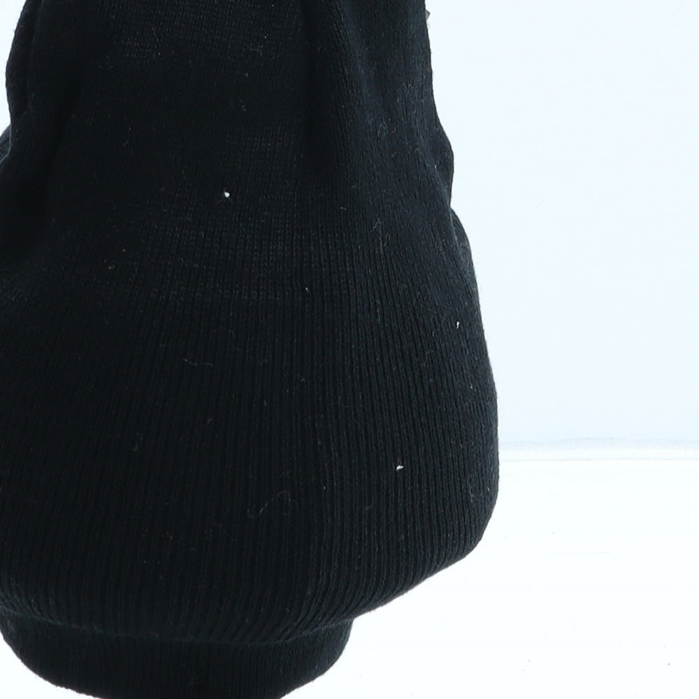 Thermal Mens Black Acrylic Beanie One Size