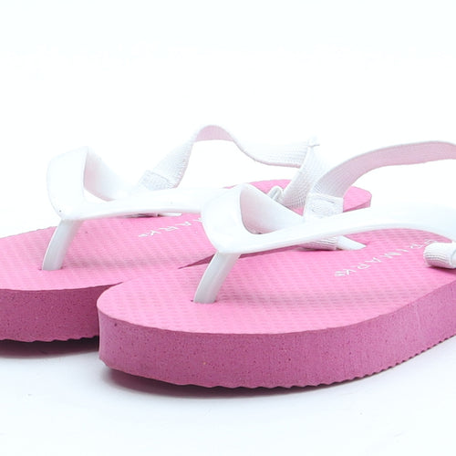 Primark Girls Pink Rubber Thong Sandal UK 6