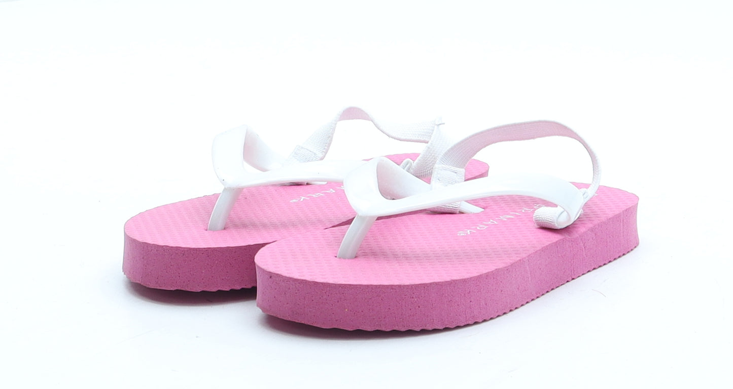 Primark Girls Pink Rubber Thong Sandal UK 6