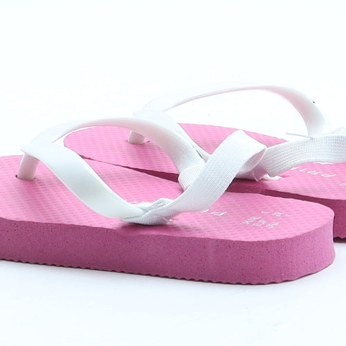 Primark Girls Pink Rubber Thong Sandal UK 6