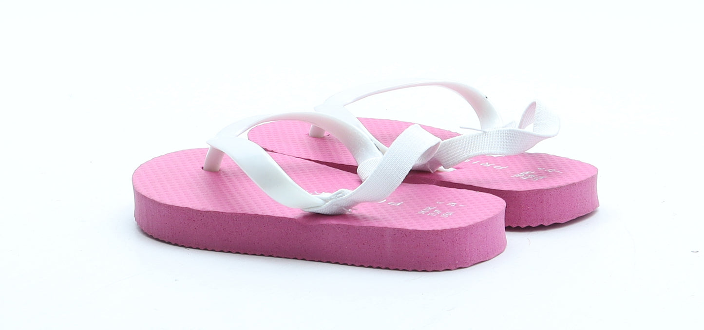 Primark Girls Pink Rubber Thong Sandal UK 6