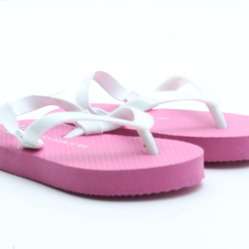 Primark Girls Pink Rubber Thong Sandal UK 6