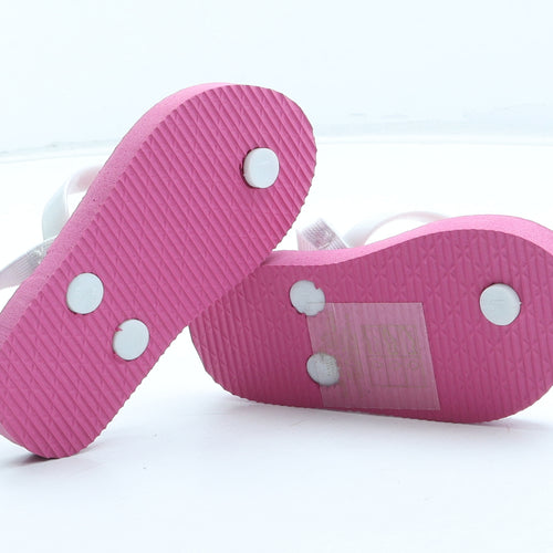 Primark Girls Pink Rubber Thong Sandal UK 6
