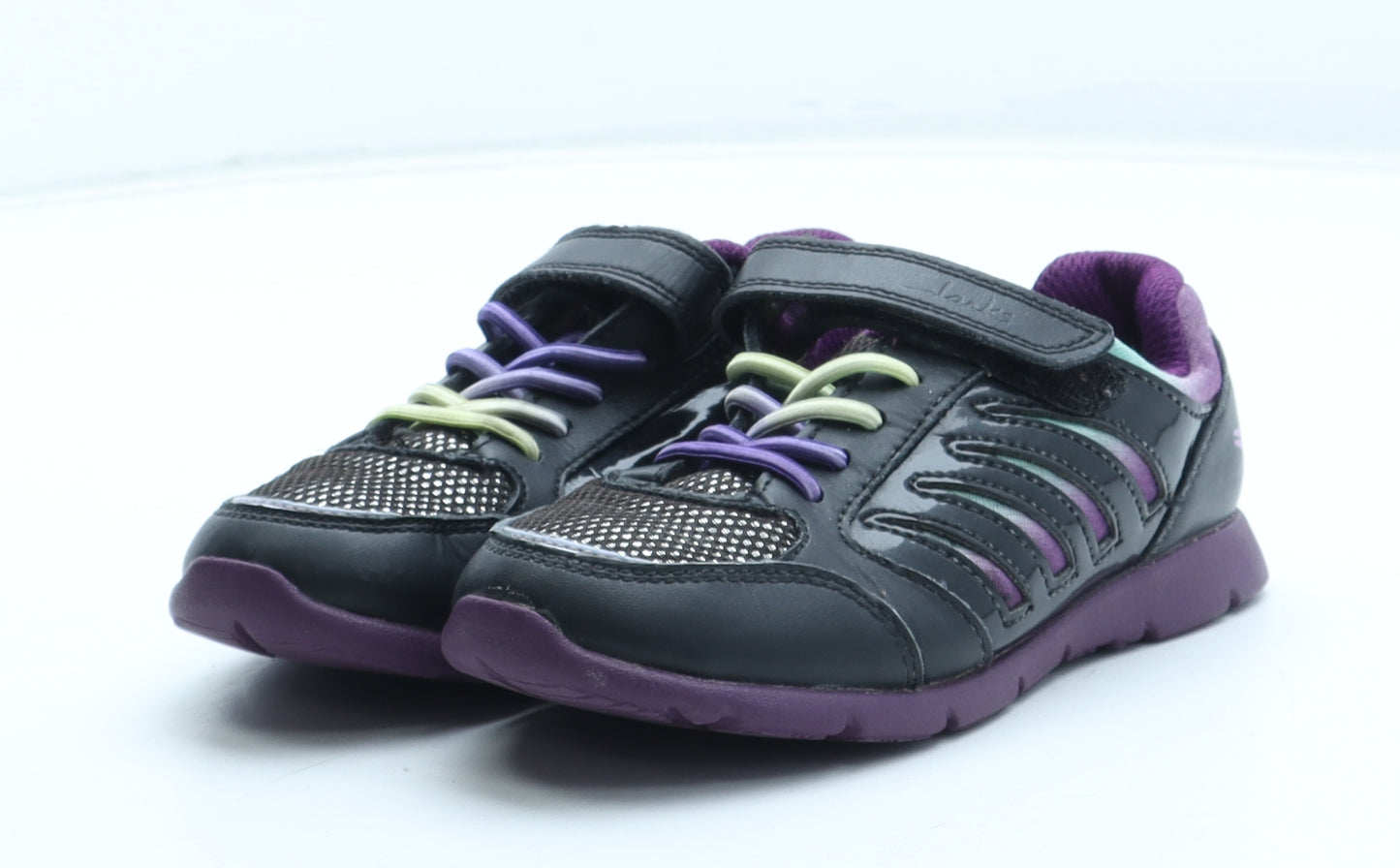 Clarks Girls Multicoloured Polyester Trainer UK 10