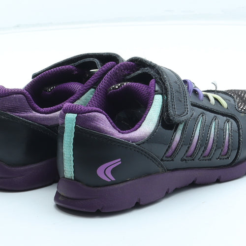 Clarks Girls Multicoloured Polyester Trainer UK 10