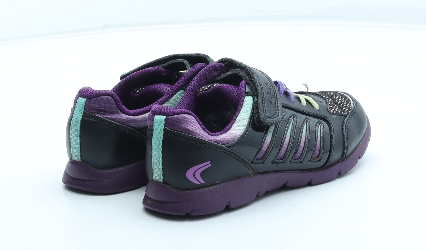 Clarks Girls Multicoloured Polyester Trainer UK 10