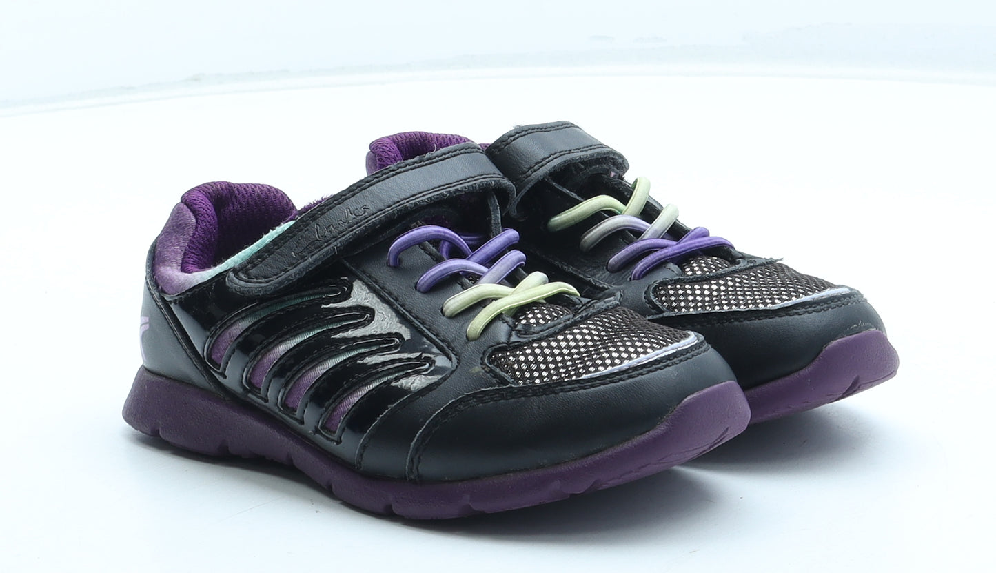 Clarks Girls Multicoloured Polyester Trainer UK 10