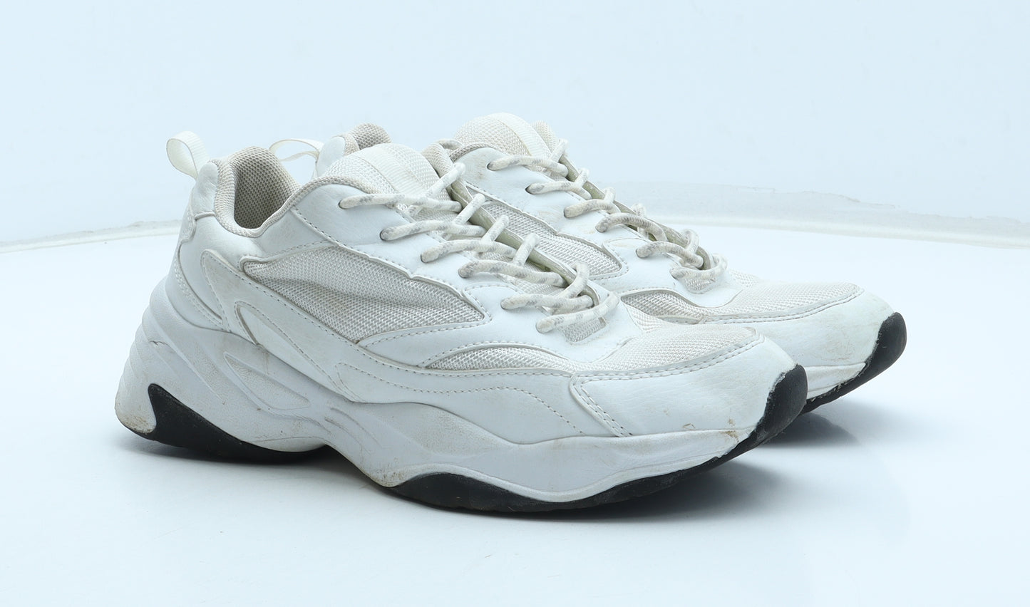 Primark Mens White Polyester Trainer UK 7