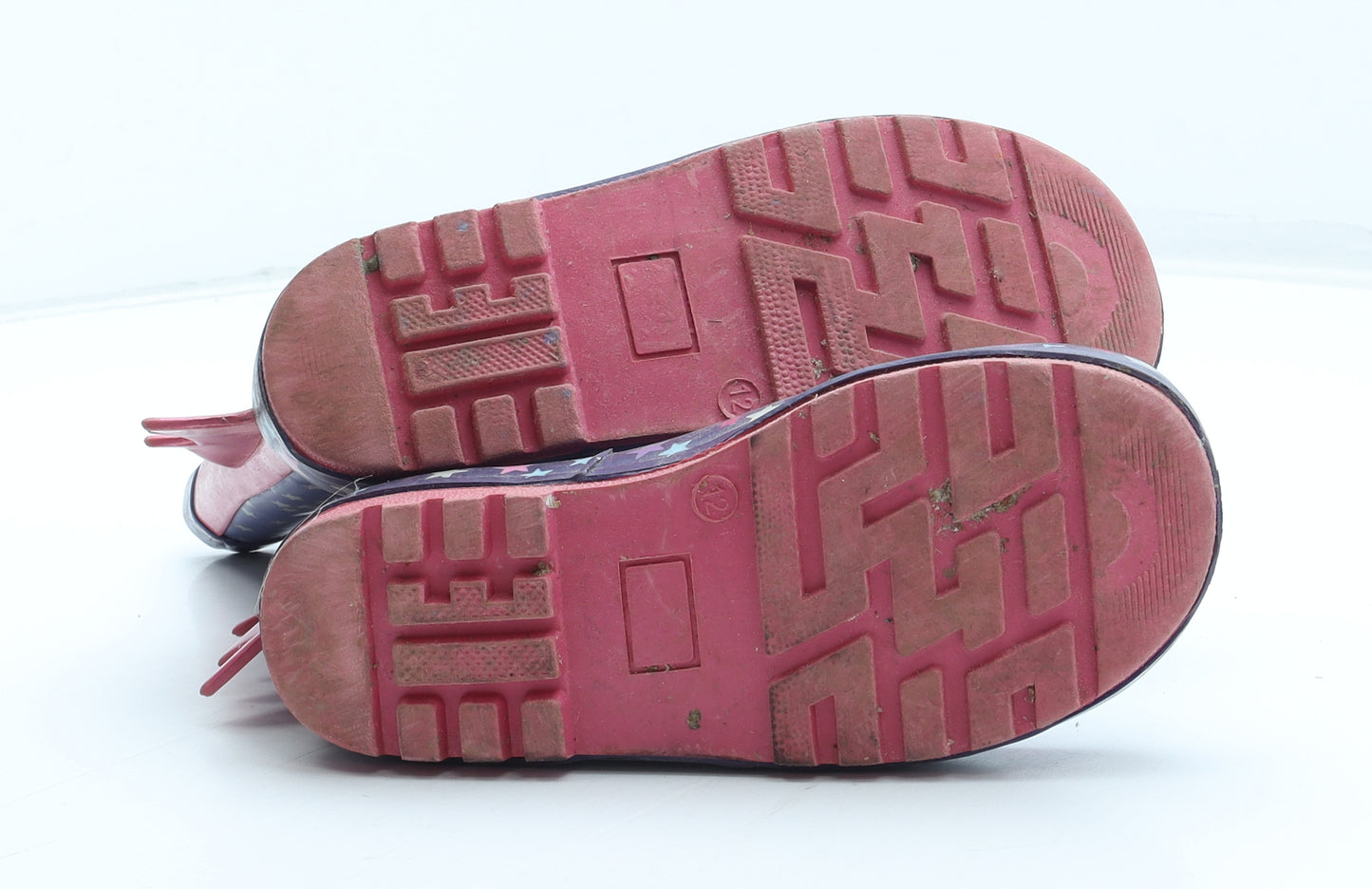 Nutmeg Girls Multicoloured Geometric Rubber Wellies Boot UK 12 31 - Star Unicorn Pattern