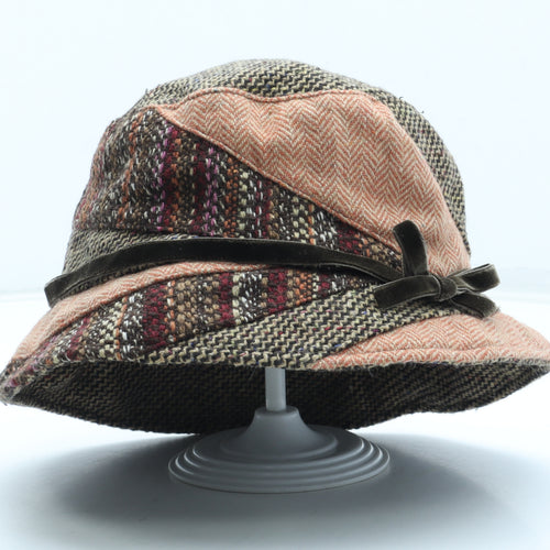 Accessorize Womens Multicoloured Herringbone Viscose Bucket Hat One Size