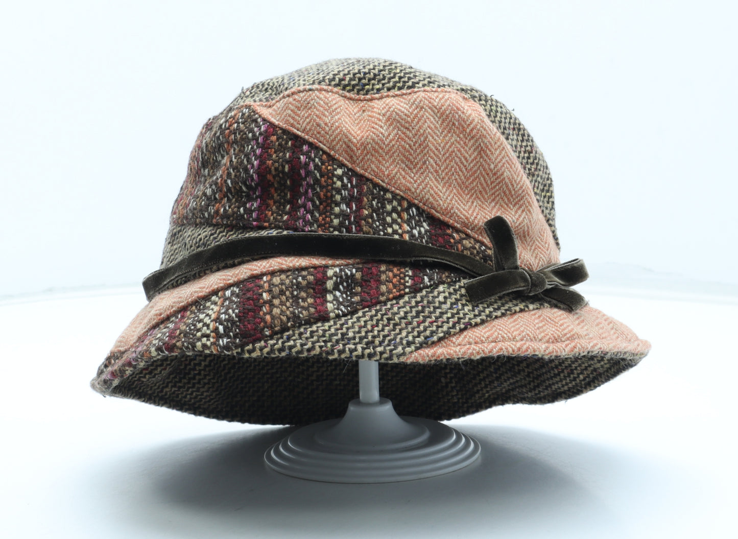 Accessorize Womens Multicoloured Herringbone Viscose Bucket Hat One Size