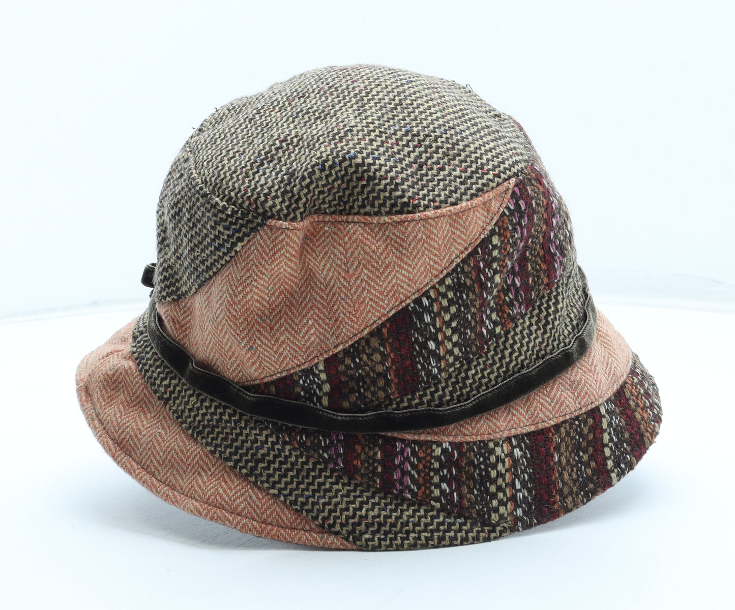 Accessorize Womens Multicoloured Herringbone Viscose Bucket Hat One Size