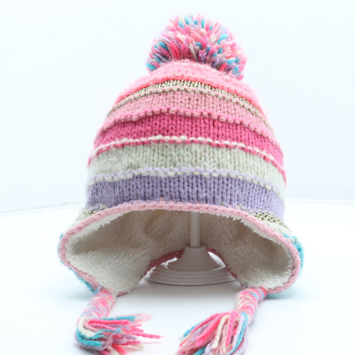 NEXT Girls Multicoloured Acrylic Winter Hat One Size - Size 7-10 Years