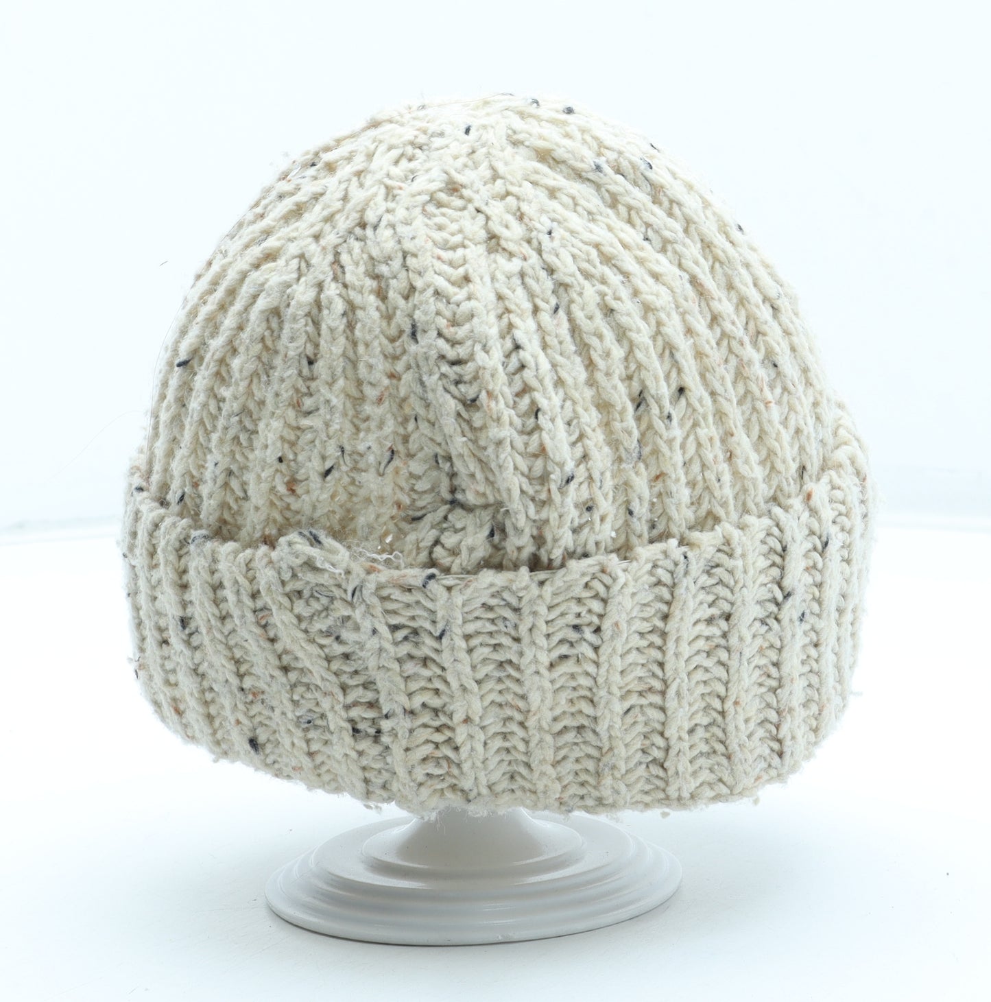 Zara Mens Beige Acrylic Beanie One Size