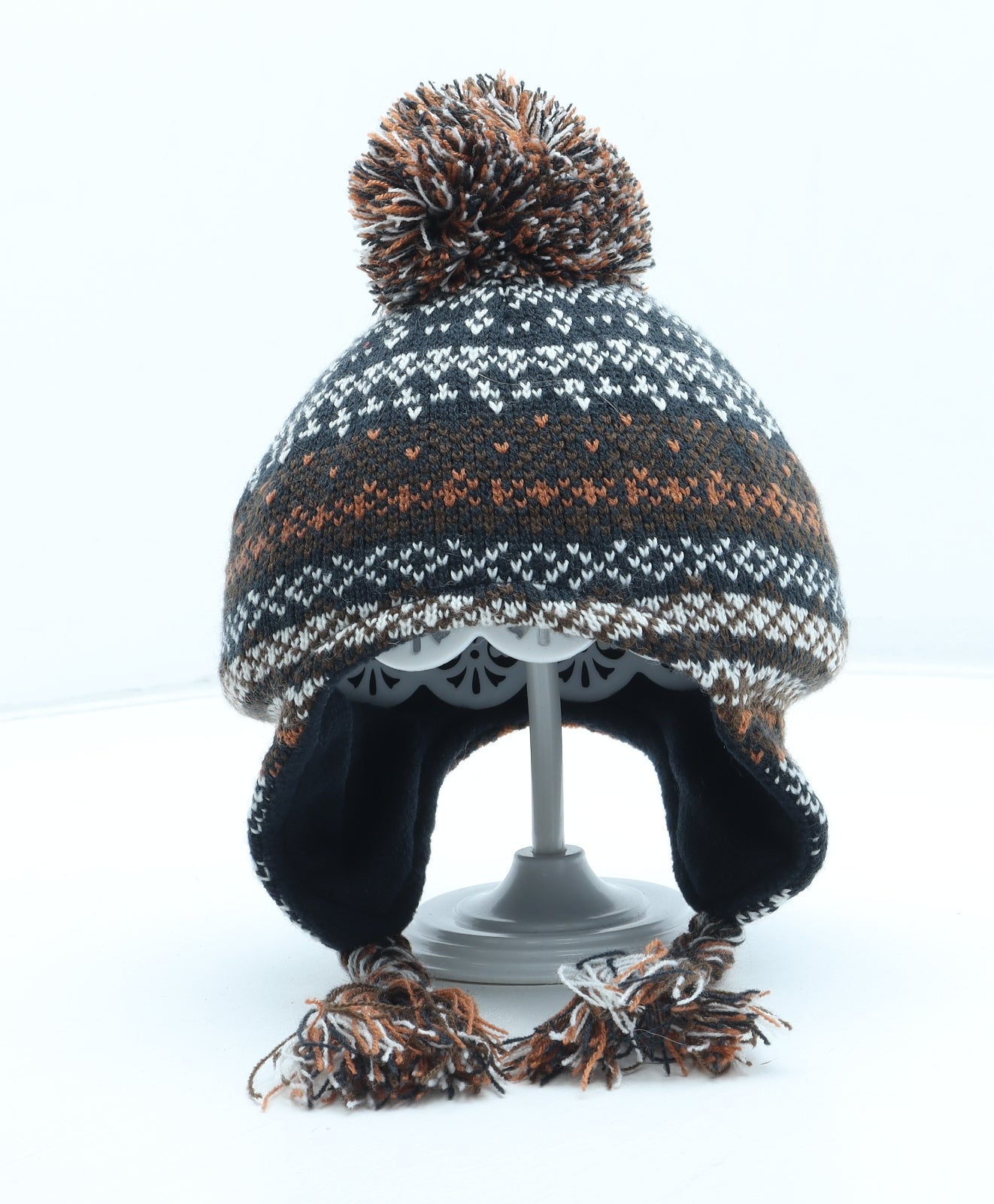 Preworn Boys Multicoloured Fair Isle Acrylic Winter Hat Size S