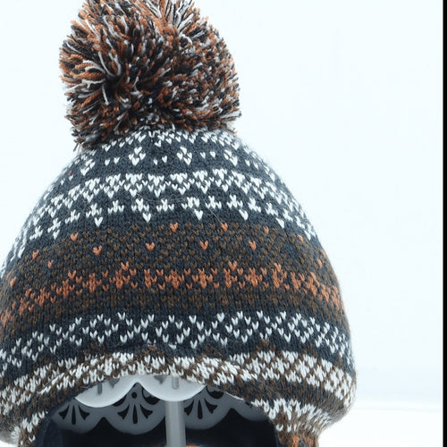 Preworn Boys Multicoloured Fair Isle Acrylic Winter Hat Size S