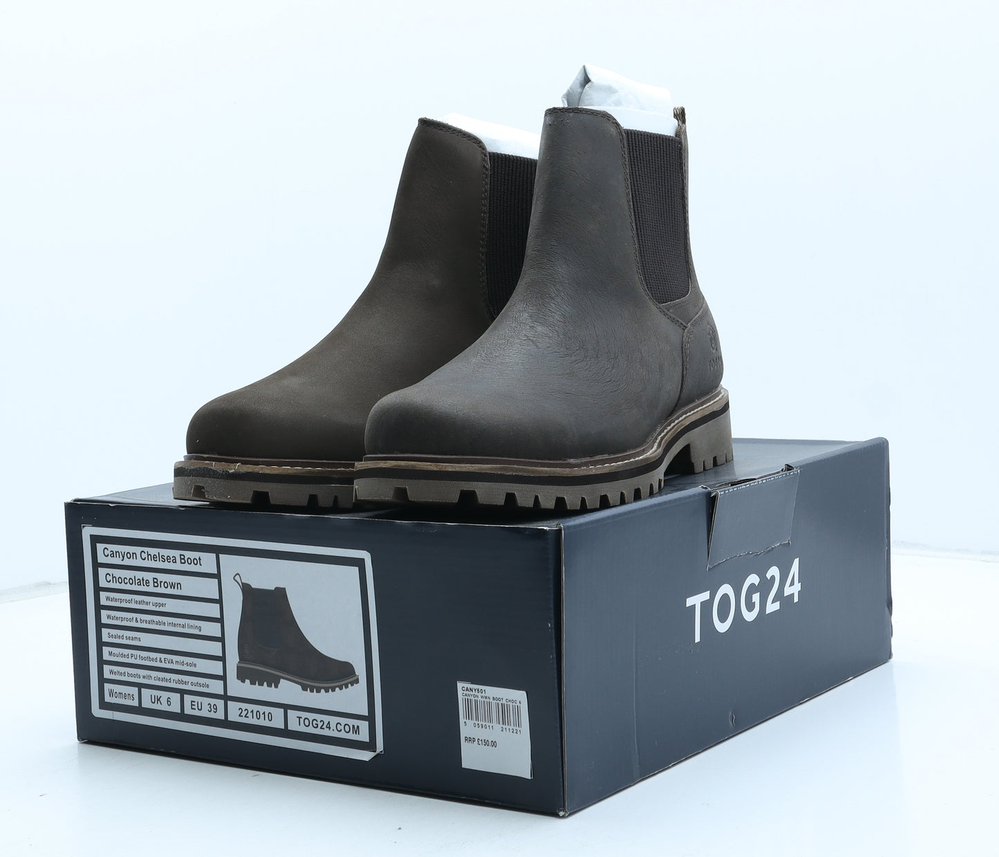 TOG24 Womens Brown Leather Chelsea Boot UK