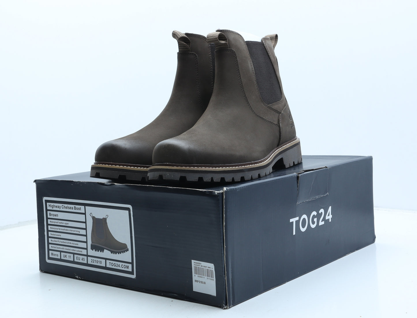 TOG24 Mens Brown Leather Chelsea Boot UK 11