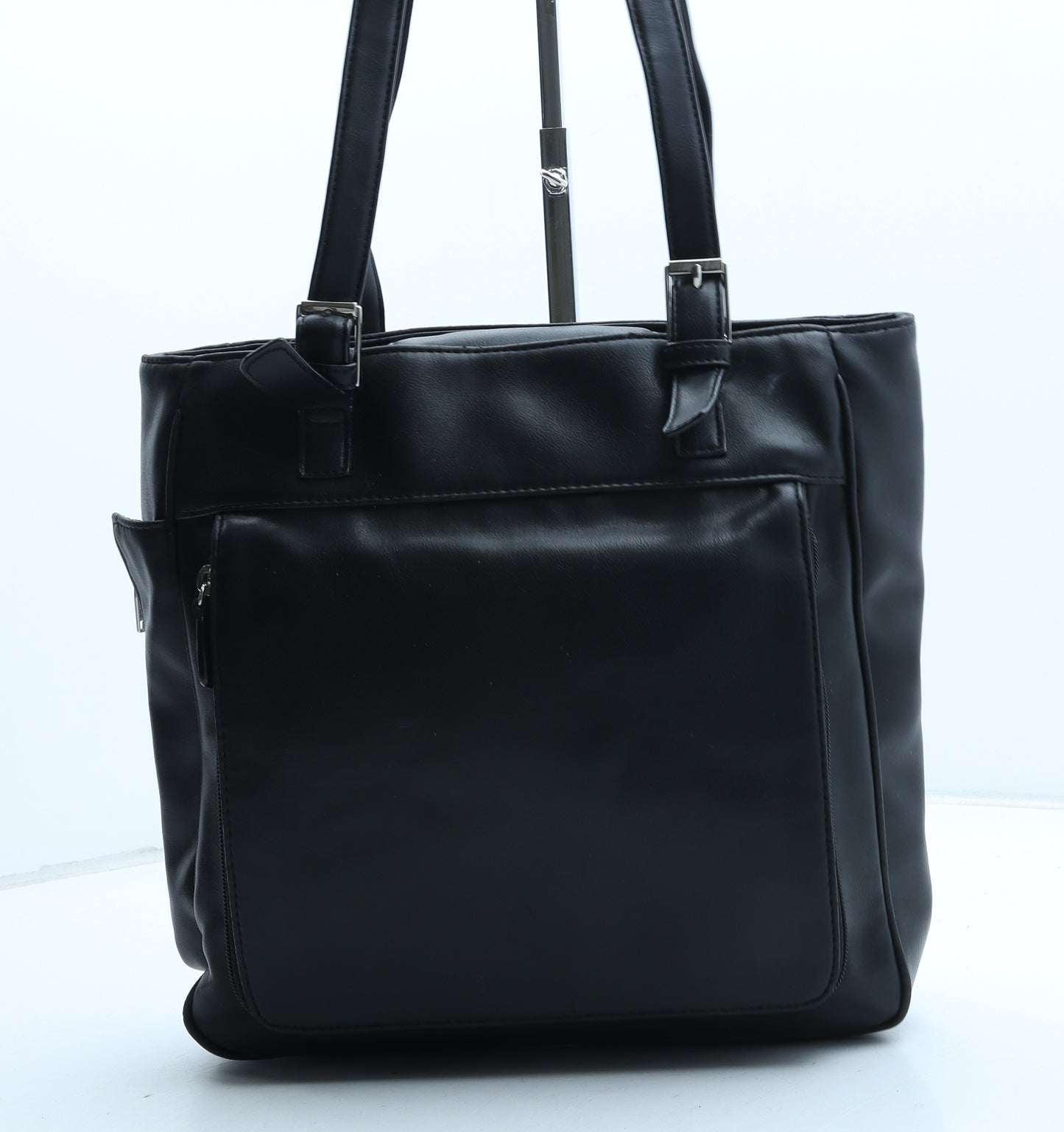 Marks and Spencer Womens Black PVC Top Handle Bag Size Medium