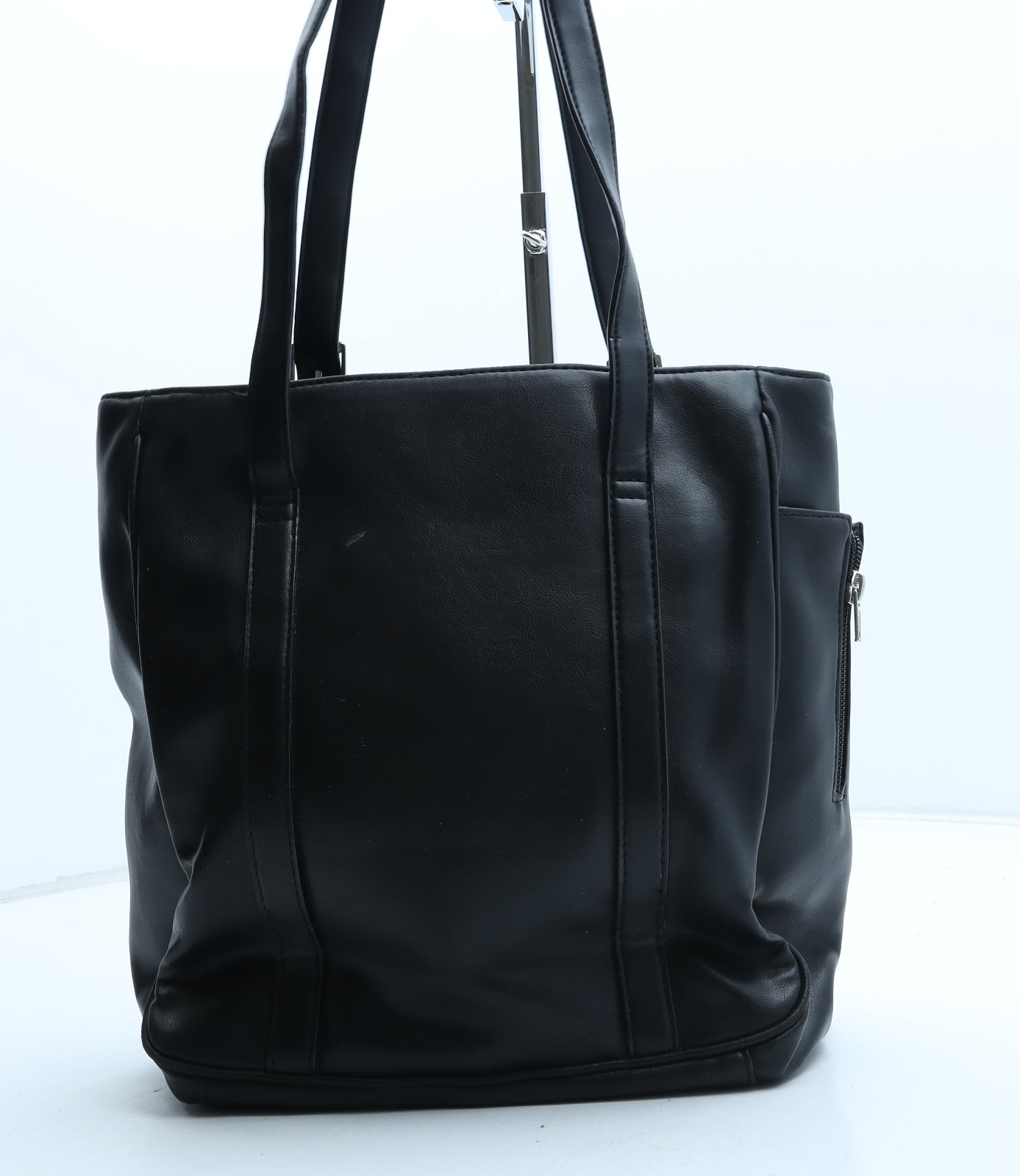 Marks and Spencer Womens Black PVC Top Handle Bag Size Medium