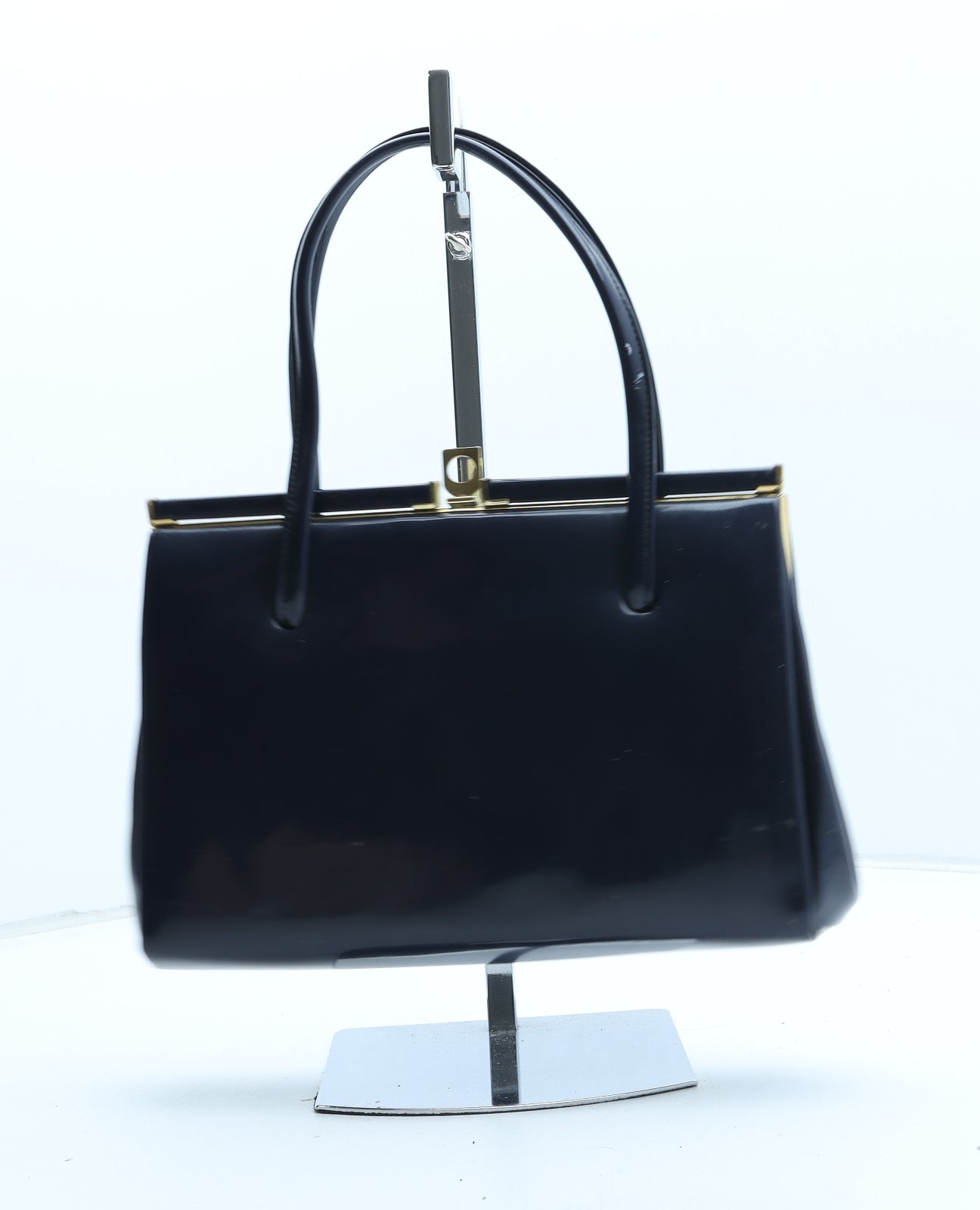 Preworn Womens Blue PVC Top Handle Bag Size Small
