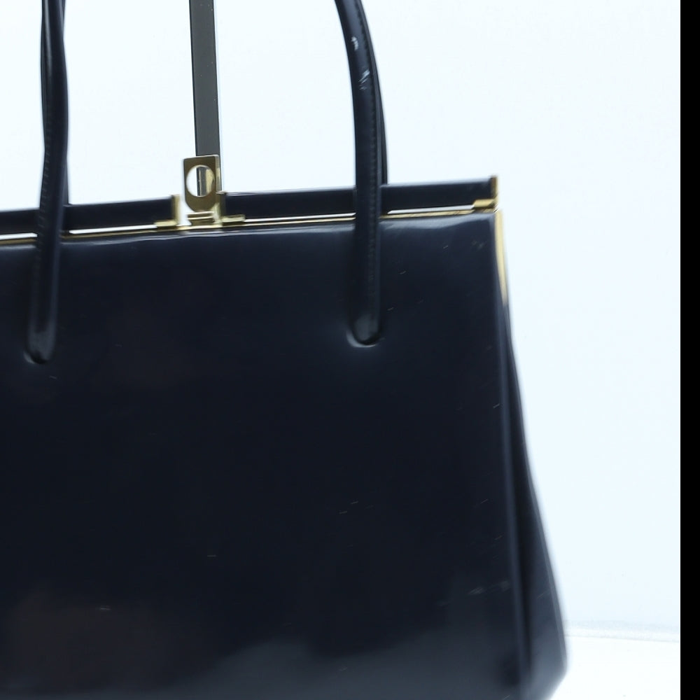 Preworn Womens Blue PVC Top Handle Bag Size Small