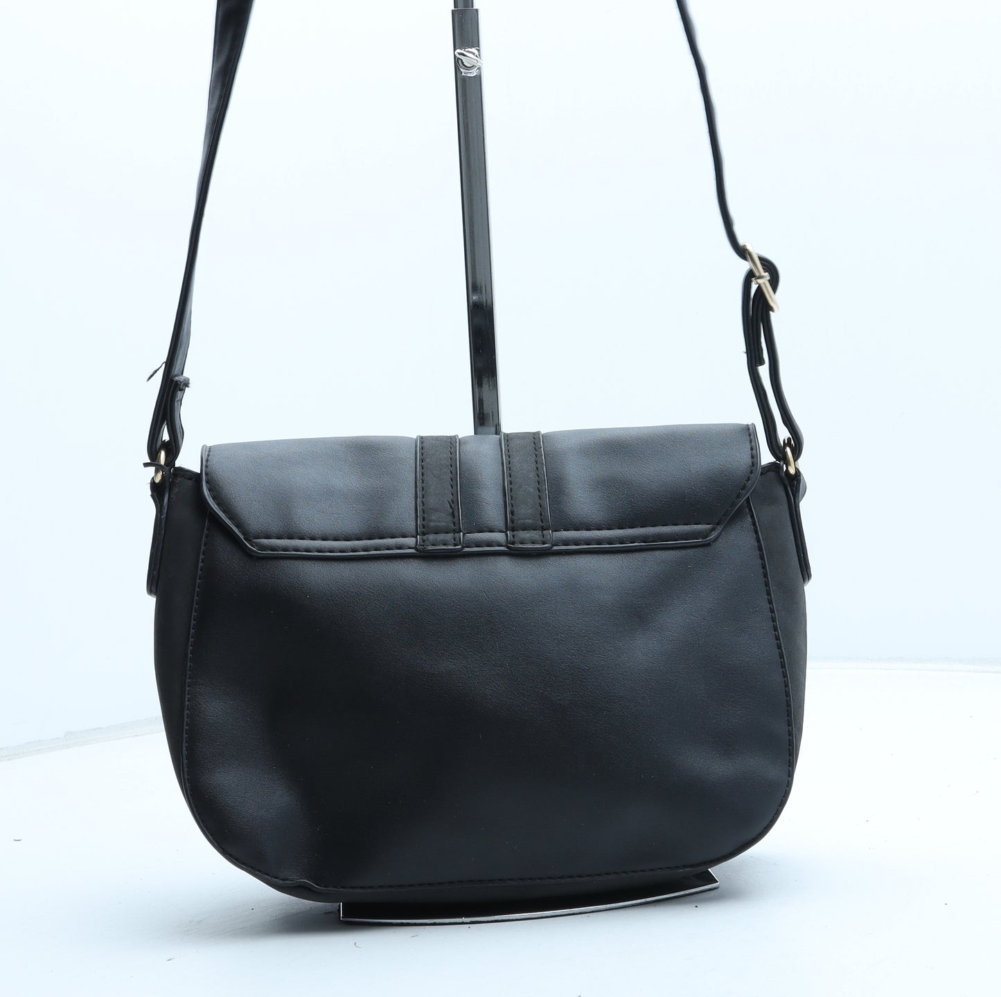 New Look Womens Black Polyurethane Crossbody Size Medium