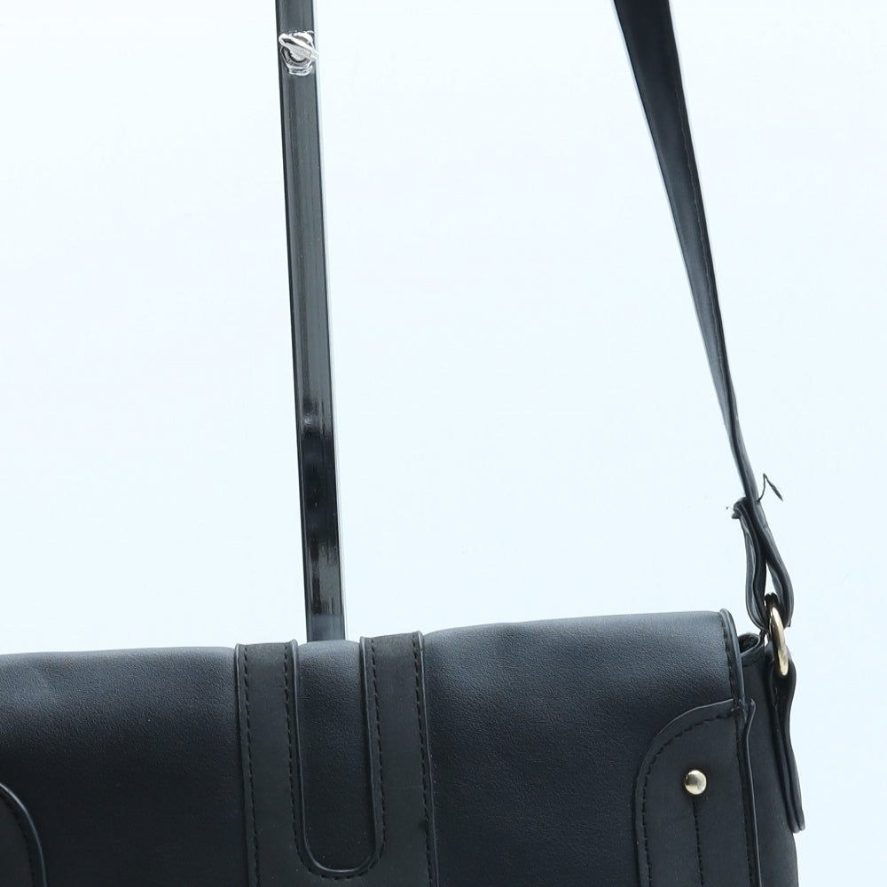New Look Womens Black Polyurethane Crossbody Size Medium