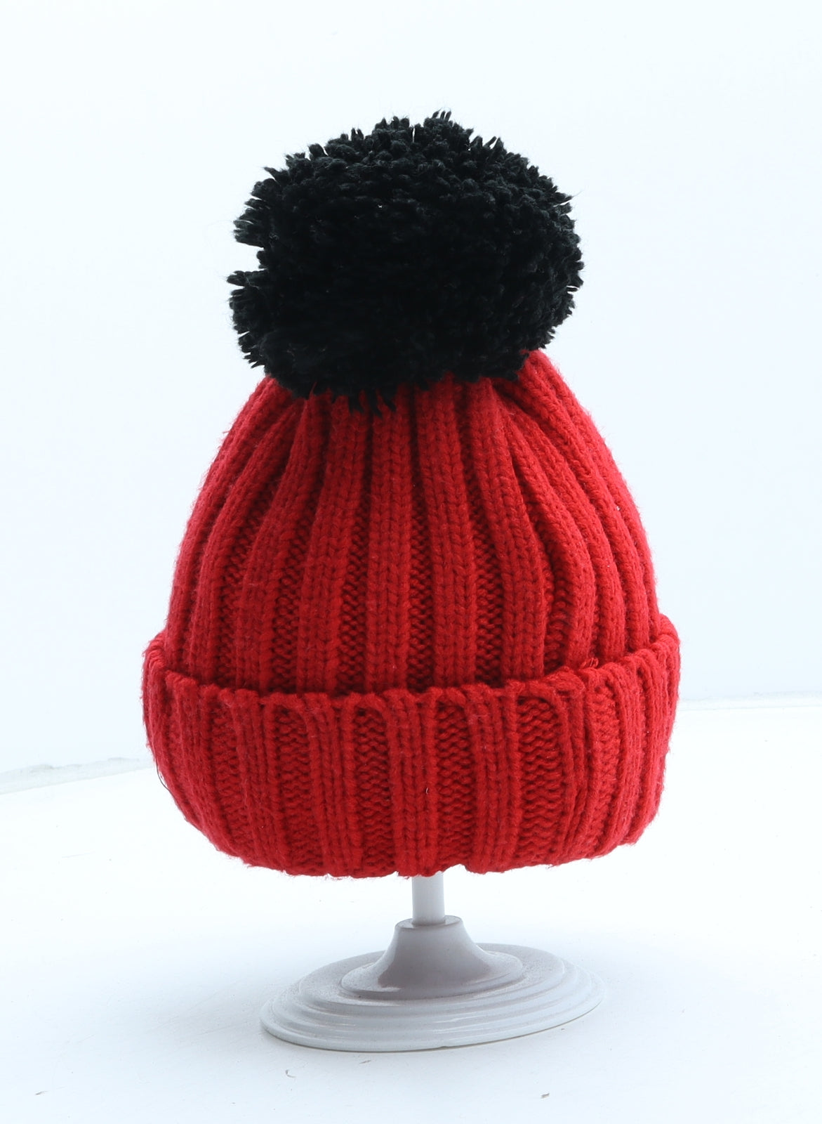 NEXT Boys Red Acrylic Bobble Hat One Size - Spiderman UK Size 1-2 Years