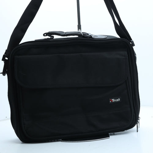 Trust Mens Black Polyester Laptop Bag Size Large