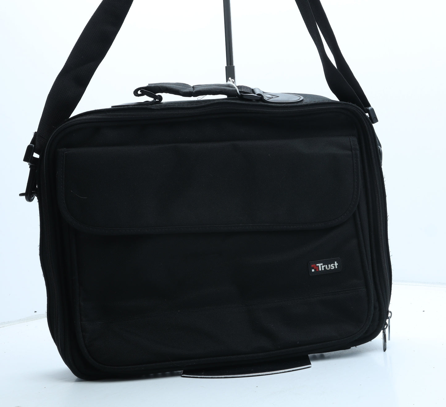 Trust Mens Black Polyester Laptop Bag Size Large