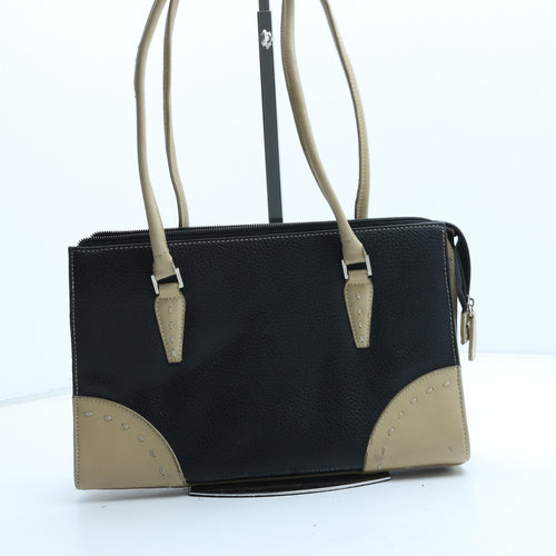 Preworn Womens Black Colorblock PVC Tote Size Medium