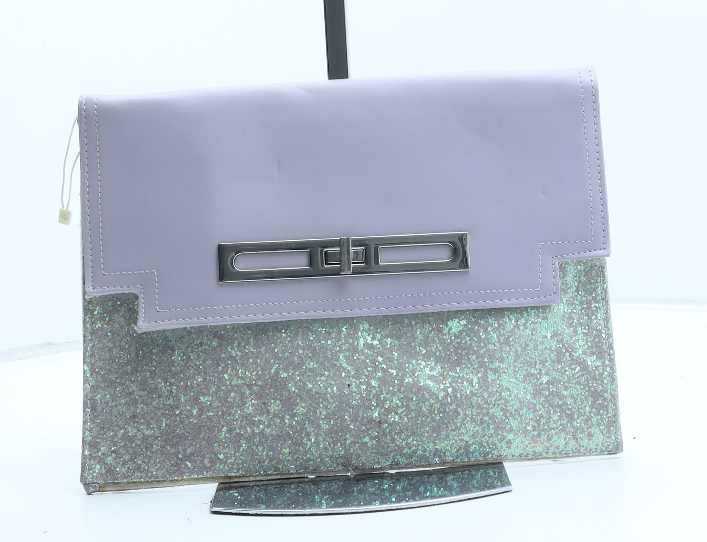 New Look Womens Purple Polyester Clutch Size Medium