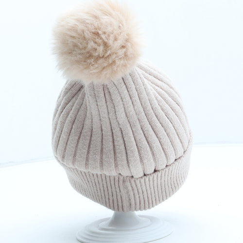 Primark Girls Pink Acrylic Bobble Hat One Size