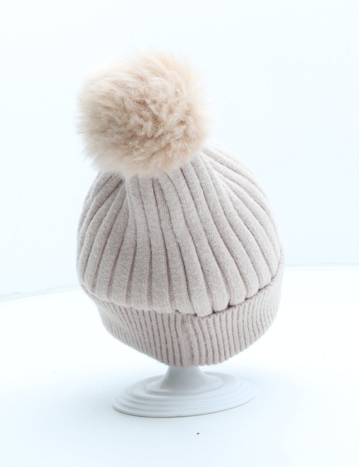 Primark Girls Pink Acrylic Bobble Hat One Size