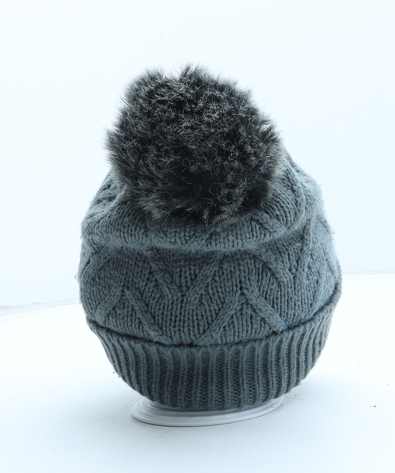 Sweaty Betty Womens Grey Acrylic Bobble Hat One Size