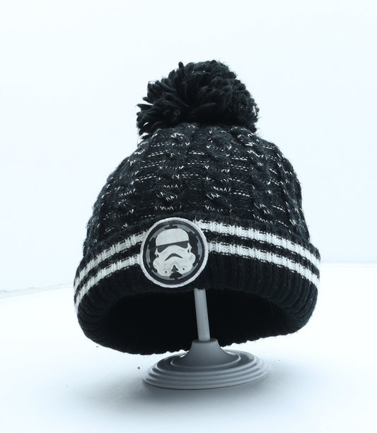 George Boys Black Acrylic Bobble Hat One Size - Star Wars Stormtrooper