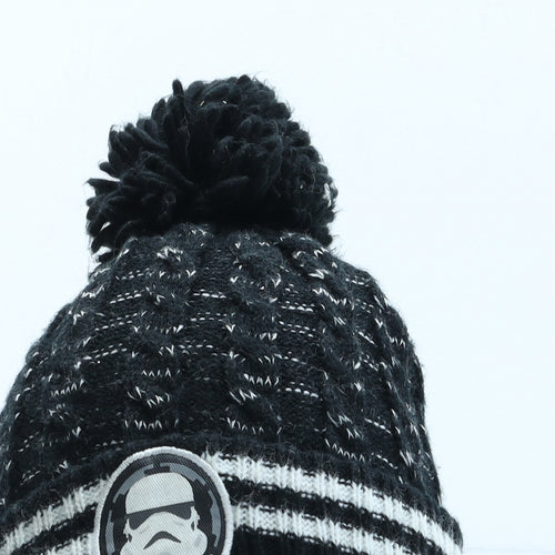 George Boys Black Acrylic Bobble Hat One Size - Star Wars Stormtrooper