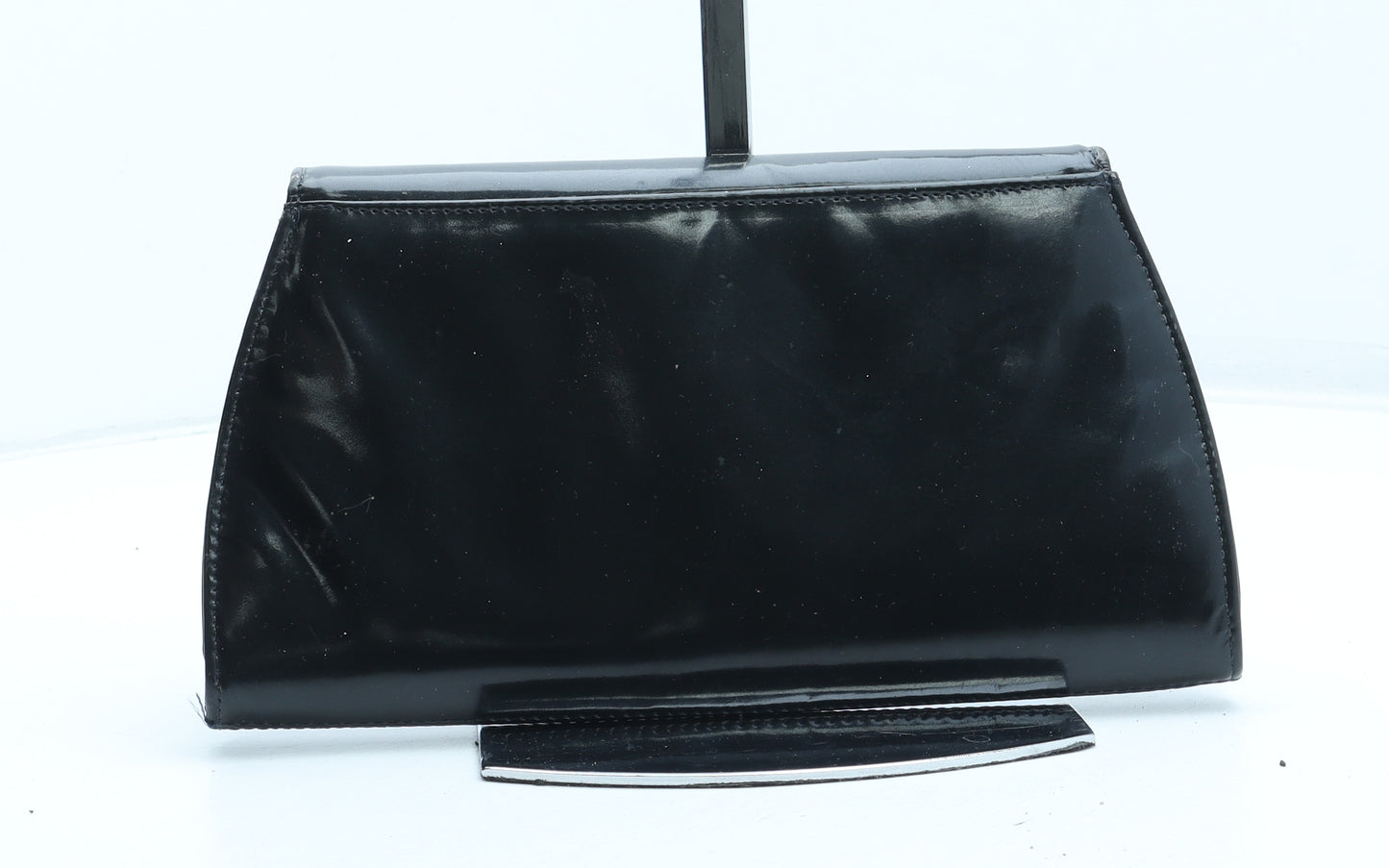 Holmes Womens Black Polyurethane Clutch Size Small