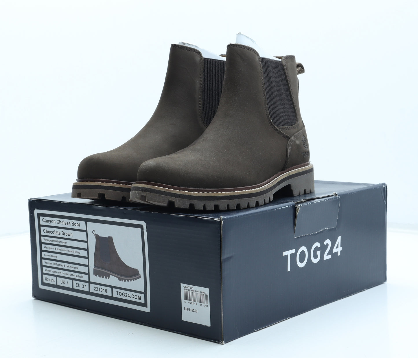 TOG24 Womens Brown Leather Chelsea Boot UK