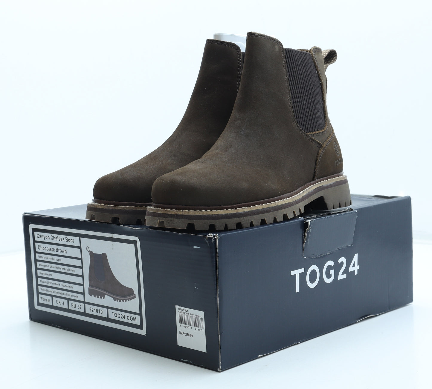TOG24 Womens Brown Leather Chelsea Boot UK