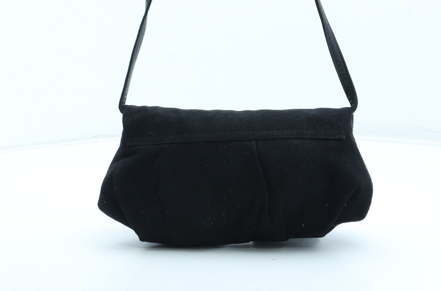 Topshop Womens Black Polyester Shoulder Bag Size Small