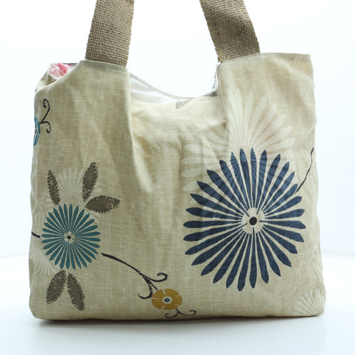 Preworn Womens Multicoloured Geometric Polyester Tote Size Large