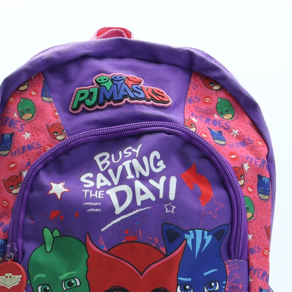 Character.com Girls Multicoloured Geometric Polyester Backpack Size Medium Zip - PJ Masks