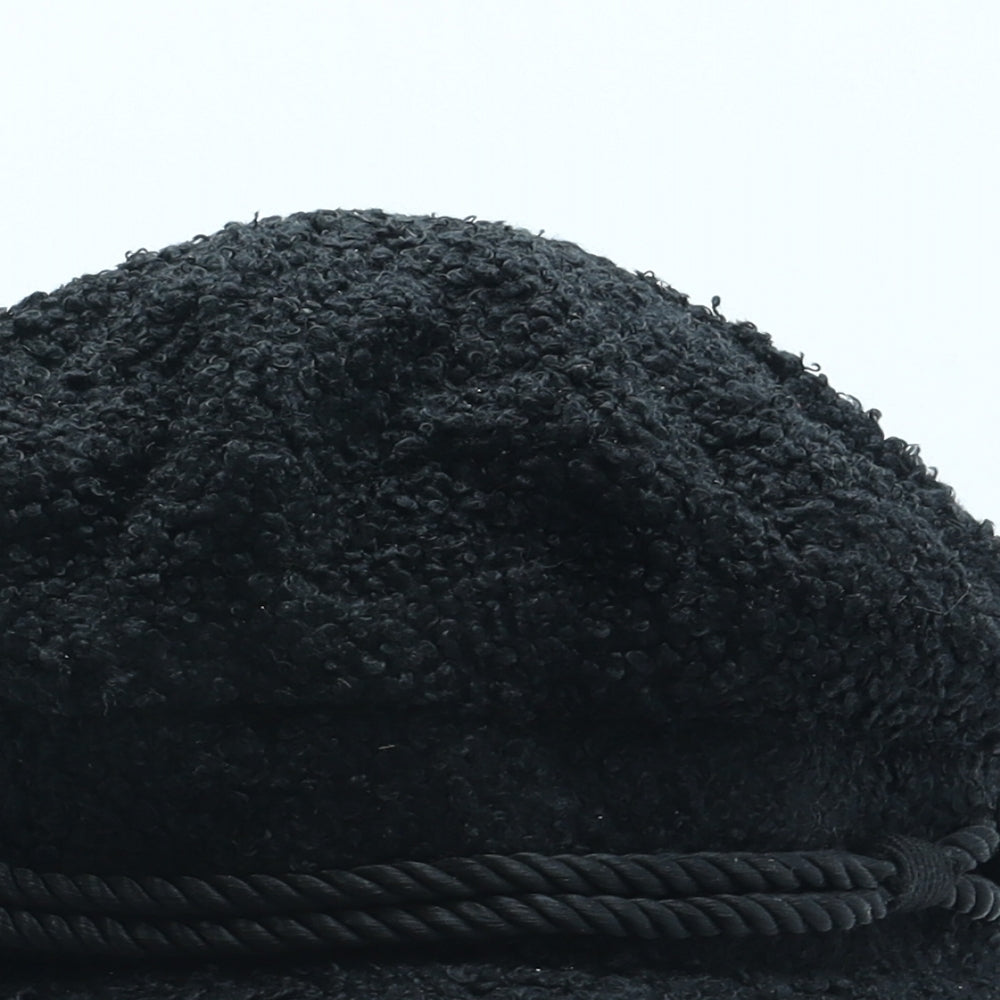 Preworn Womens Black Polyester Peaked Cap One Size