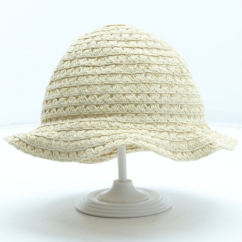 Primark Girls Beige Straw Sun Hat Size S - Size 12-24 months