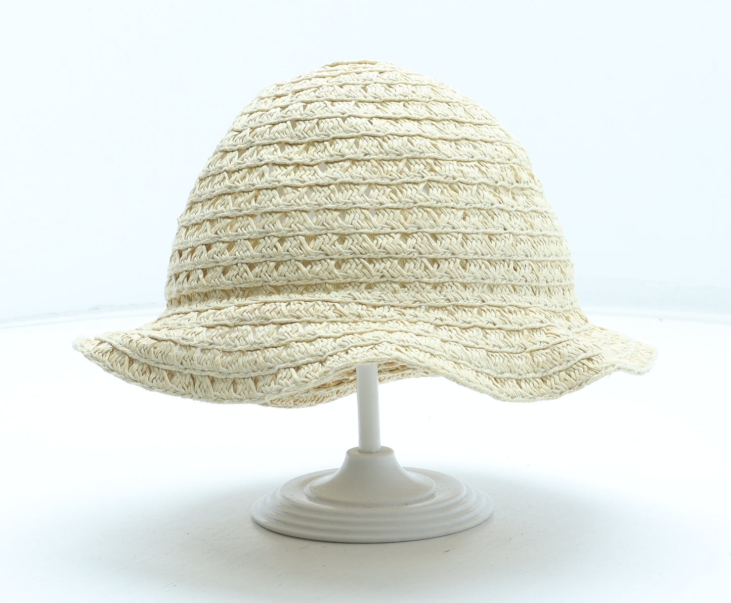 Primark Girls Beige Straw Sun Hat Size S - Size 12-24 months