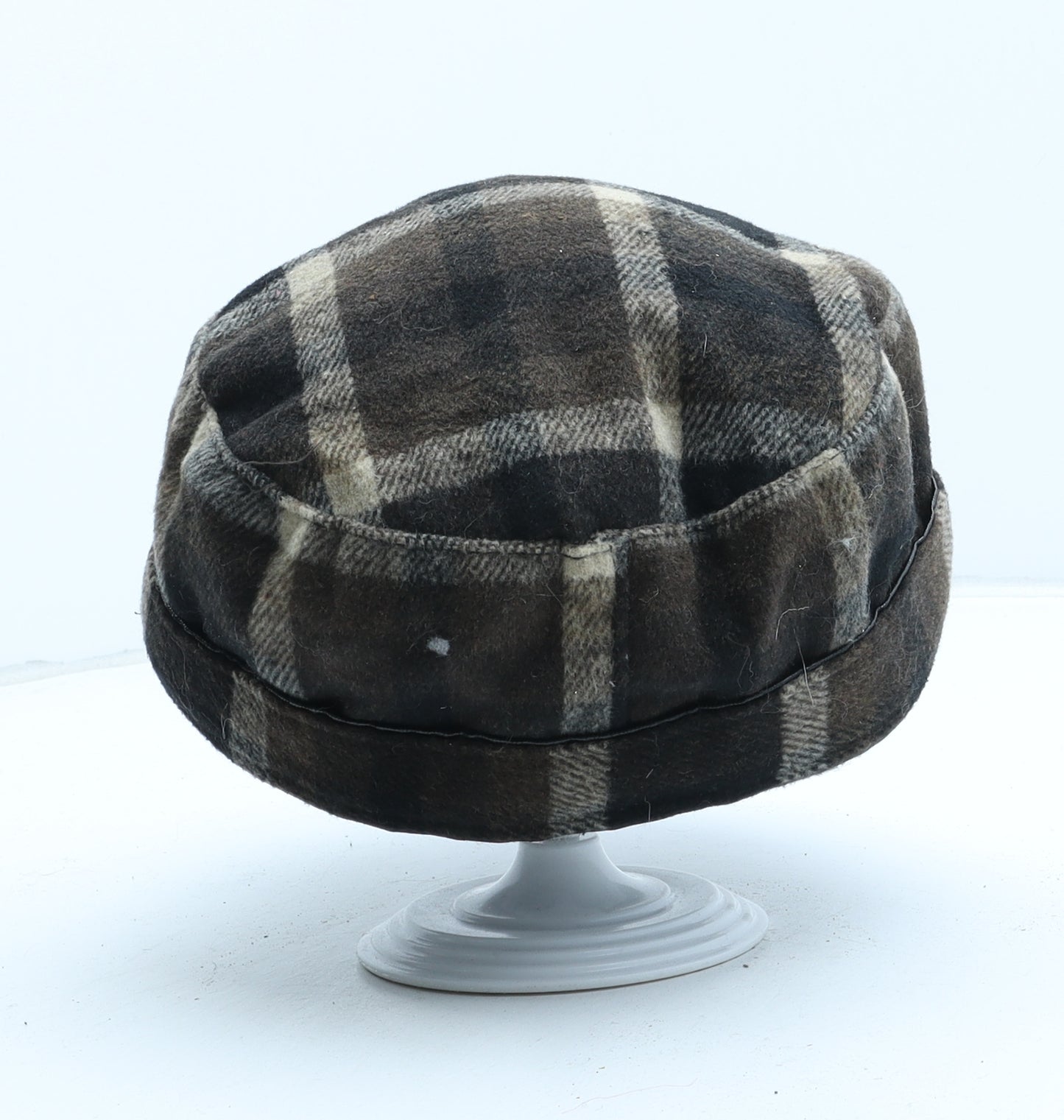 Magid Womens Brown Plaid Polyester Peaked Cap One Size