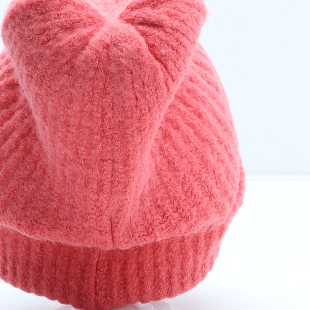 Matalan Womens Pink Acrylic Beanie One Size