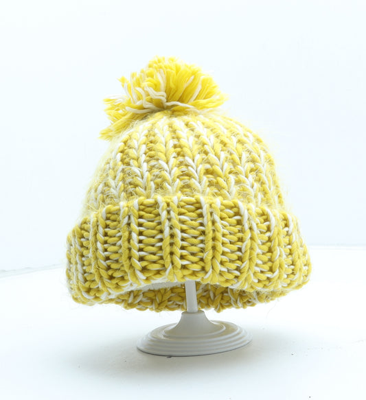 Mountain Warehouse Womens Yellow Acrylic Bobble Hat One Size